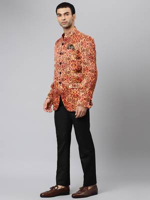 Golden Polyester  printed stitched  blazer 3