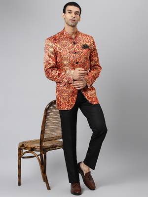 Golden Polyester  printed stitched  blazer 5