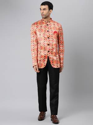 Golden Polyester  printed stitched  blazer 1