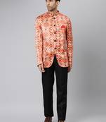 Golden Polyester  printed stitched  blazer