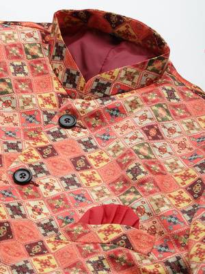 Golden Polyester  printed stitched  blazer 2