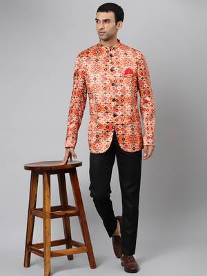 Golden Polyester  printed stitched  blazer 5