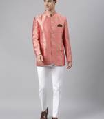 Pink Polyester  printed stitched  blazer