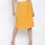 Sun glaze solid button down women skirt
