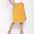 Sun glaze solid button down women skirt