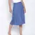 Dior Blue soild button dowm women skirt