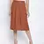 Troffer Brown button down women skirt