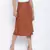 Troffer Brown button down women skirt