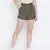 Crispy glint khaki causal women linen short