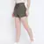 Crispy glint khaki causal women linen short