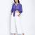 Oxolloxo Blanched white soft women linen blend pants