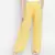 Daring yellow fallow maternity Smocking waist pants