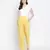 Daring yellow fallow maternity Smocking waist pants