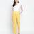 Daring yellow fallow maternity Smocking waist pants
