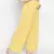 Daring yellow fallow maternity Smocking waist pants