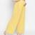 Daring yellow fallow maternity Smocking waist pants