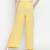 Daring yellow fallow maternity Smocking waist pants