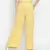 Daring yellow fallow maternity Smocking waist pants