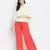 Ruby Red  flush maternity Smocking Waist pants