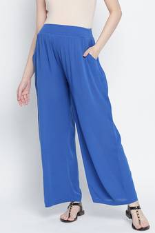 Blast aqua blue maternity Smocking Waist pants