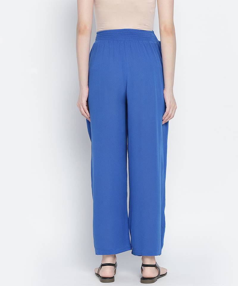 Blast aqua blue maternity Smocking Waist pants