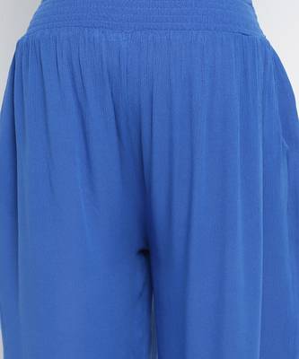 Blast aqua blue maternity Smocking Waist pants 5