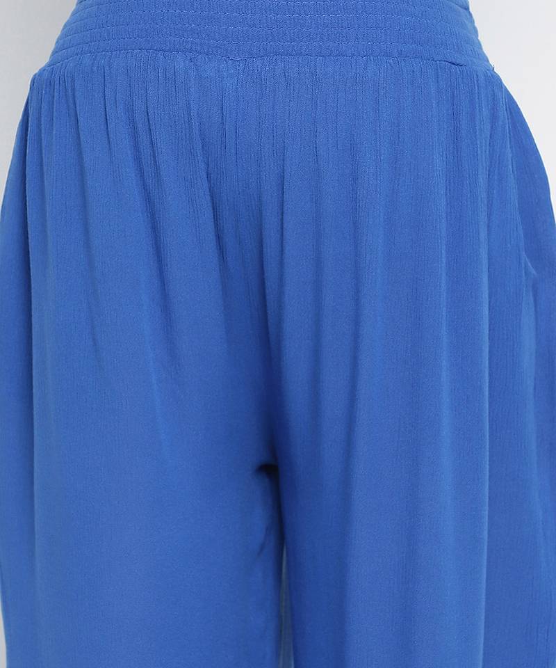 Blast aqua blue maternity Smocking Waist pants