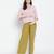 Young olive green maternity Smocking Waist pants
