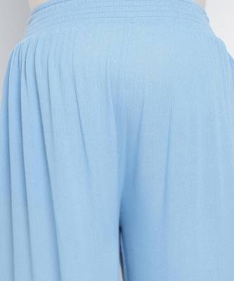 Blue soft  heart maternity Smocking Waist pants 5