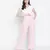 Baby  pastel pink maternity Smocking waist pants