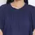 Warbler Soild Blue women Neck details dress