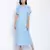 Ensholl Blubbee blue soild women dress