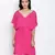 Gezelling  easy pink women nightwear dress