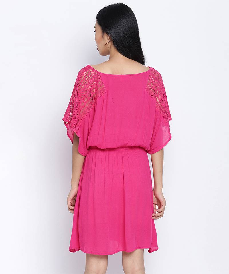 Gezelling  easy pink women nightwear dress