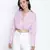Outrageous purplezz overlapped  women crop shirt