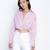 Outrageous purplezz overlapped  women crop shirt