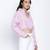 Outrageous purplezz overlapped  women crop shirt