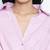 Outrageous purplezz overlapped  women crop shirt