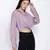 Tempted purple overlapped women crop shirt