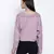 Tempted purple overlapped women crop shirt