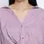 Tempted purple overlapped women crop shirt