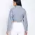 Bunnico Blue overlapped women crop shirt