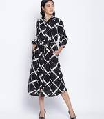 Stargaze Black button down women dress