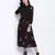 Alluring Black floral orint button down women dress
