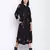 Alluring Black floral orint button down women dress
