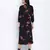Alluring Black floral orint button down women dress
