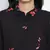 Alluring Black floral orint button down women dress