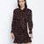 Blackliogious somocked up dotted printed women dress