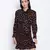 Blackliogious somocked up dotted printed women dress