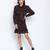 Blackliogious somocked up dotted printed women dress
